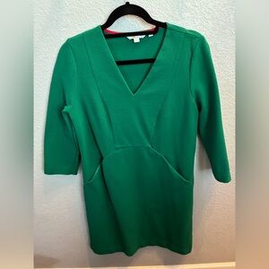 Boden
12 US Regular
Bronte Ottoman Green V-Neck Dress
3/4-sleeve w/pockets